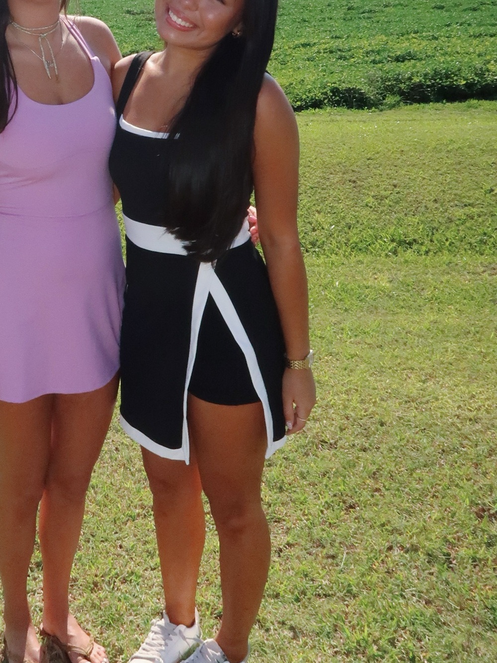 Gold Hinge Romper Dress